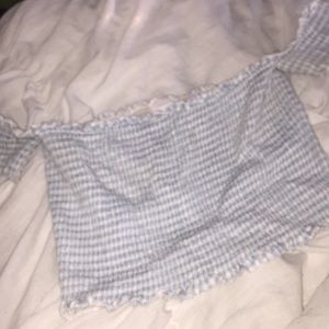 Pacsun Gingham Off The Shoulder Top